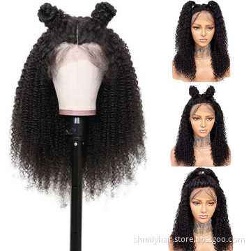 Peruvian Lace Front Wigs Natural Curly Full Lace Human Hair Wig For Black Women Glueless Cuticle Aligned Lace Frontal Wigs